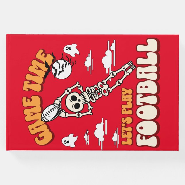 Spielzeit Lasst uns Fußball Halloween Funny spiele Gästebuch (Vorderseite)