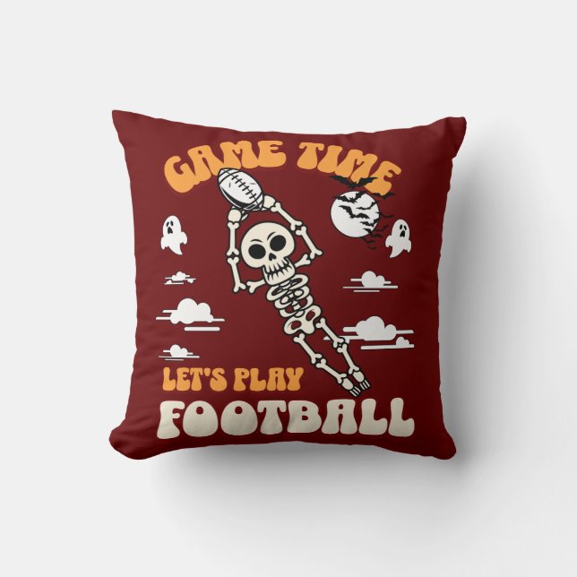Spielzeit Lasst uns Fußball Halloween Funny spiele Kissen (Vorderseite)