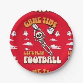 Spielzeit Lasst uns Fußball Halloween Funny spiele Pappteller
