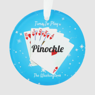 Spielzeit Pinochle Blue Ornament