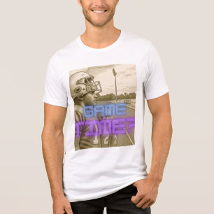 Spielzeit Retro-Fußball-Gravur Klassisches T-Shirt Tri-Blend Shirt