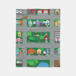 Spielzeug-Auto-Stadtstraßenkarte Fleecedecke