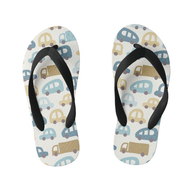 Spielzeug Autos & Lastwagen | Staubblau Beige Kinderbadesandalen (Fußbett)