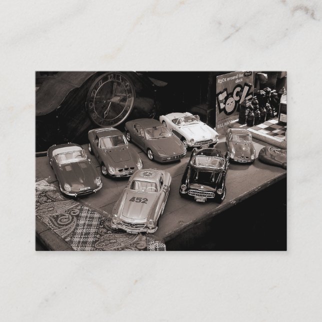 Spielzeug-Autos, MiniFoto Visitenkarte (Vorderseite)