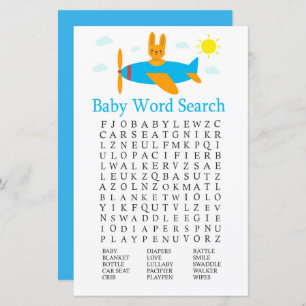 Spielzeug Baby Shower Word Search Game