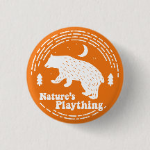 Spielzeug-//-Bärn-Button der Natur (orange)