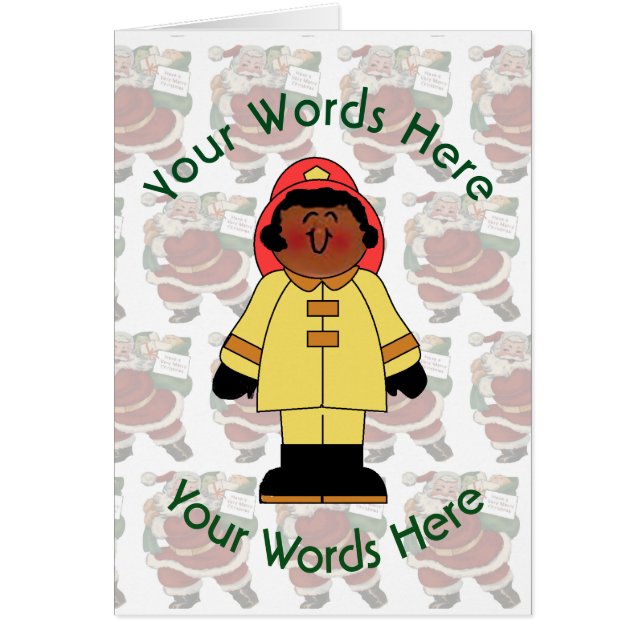 Spielzeug Black Female Firefighter Custom Weihnach (Vorne)