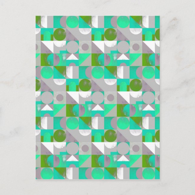 Spielzeug Blocks klein - grün Postkarte (Vorderseite)