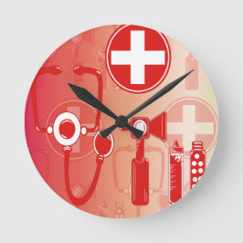 Spielzeug-Doktor-u. Runde Wanduhr