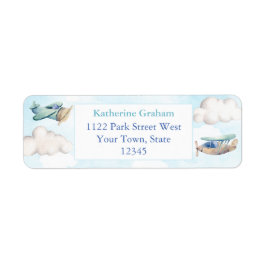 Spielzeug-Flugzeug Wolken Junge Dusche Rücksendead