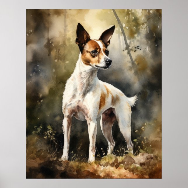 Spielzeug Fox Terrier Dog Art Print Poster (Vorne)
