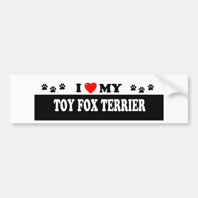 SPIELZEUG-FOXTERRIER AUTOAUFKLEBER (Vorne)