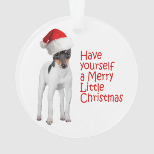 Spielzeug-Foxterrier-Weihnachtsverzierung Ornament