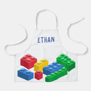 Spielzeug-Gebäude-Steine bunt Kinder Schürze