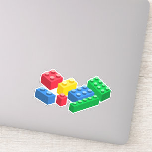 Spielzeug-Gebäude-Ziegel bunt Aufkleber
