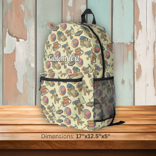 Spielzeug-Icons Hintergrund Bedruckter Rucksack