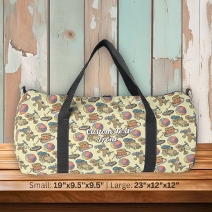 Spielzeug-Icons Hintergrund Duffle Bag
