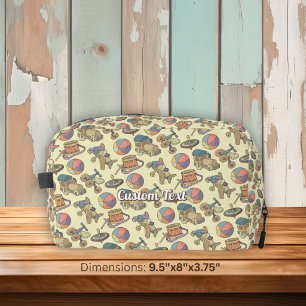 Spielzeug-Icons Hintergrund Waschbeutel