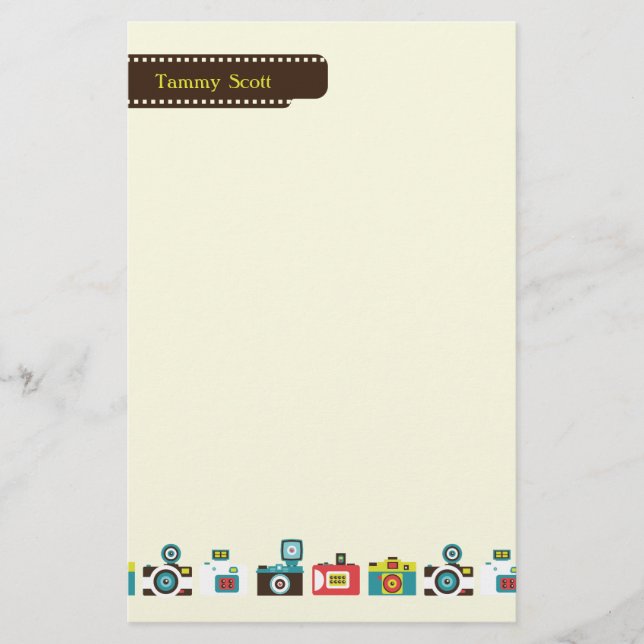 Spielzeug-Kamera-personalisiertes Briefpapier (Vorderseite)
