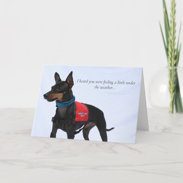 Spielzeug Manchester Terrier erhält Well Card Karte (Vorderseite)