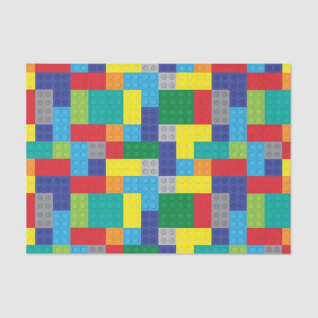 Spielzeug-Plastikziegelstein-Gebäude-Blöcke Seidenpapier (Vorderseite)