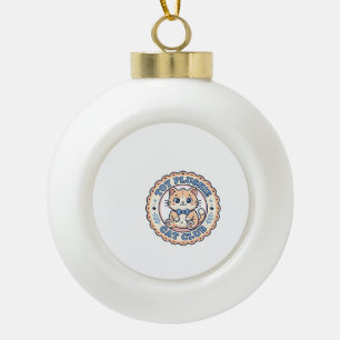 Spielzeug Plüschkatze Süße Katze T-Shirt Design -  Keramik Kugel-Ornament