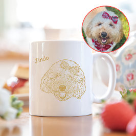 Spielzeug Poodle Hund Personalisiert Zeichn Hand Kaffeetasse