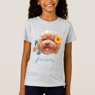 Spielzeug Poodle mit Blume- und Telefondarstellung T-Shirt