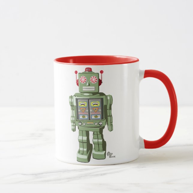 Spielzeug-Roboter-Tasse mit Pfefferminzaroma Tasse (Rechts)