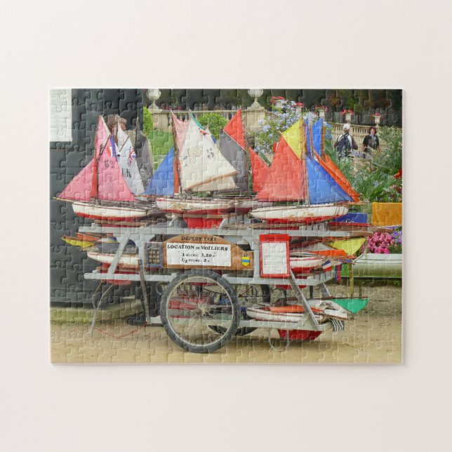 Spielzeug-Segelboote, Luxemburg-Gärten, Paris Puzzle (Horizontal)