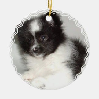 Spielzeug-Spitz-Hundeverzierung Keramikornament