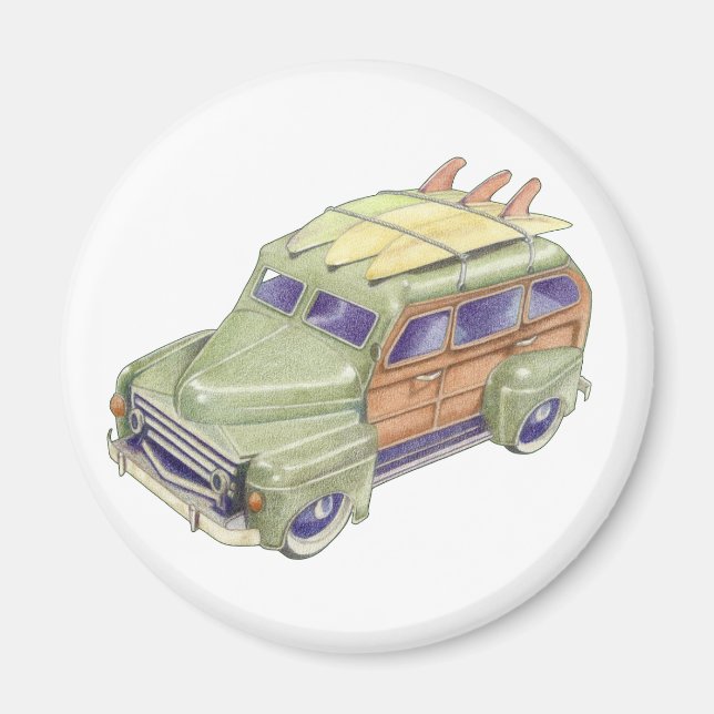 Spielzeug Surf Car Magnet (Vorne)