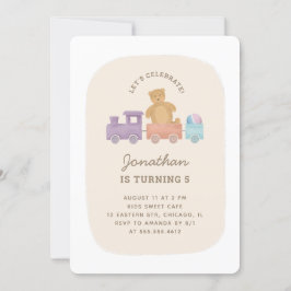 Spielzeug trainiert und trägt. Niedlicher lustiger Einladung