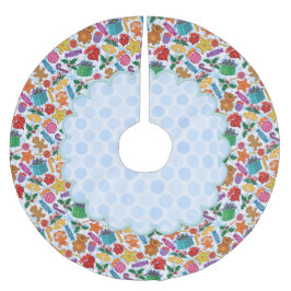 Spielzeug und Leckereien Weihnachtsrock Polyester Weihnachtsbaumdecke