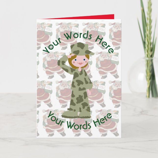 Spielzeug Weibliche Soldat Custom Weihnachten (Vorderseite)
