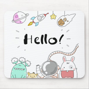 Spielzeugastronaut Rocket Planet Galaxy Alien Mons Mousepad