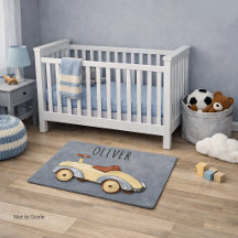 Spielzeugauto auf 3'x2' Babyzimmer-Dekor für Junge