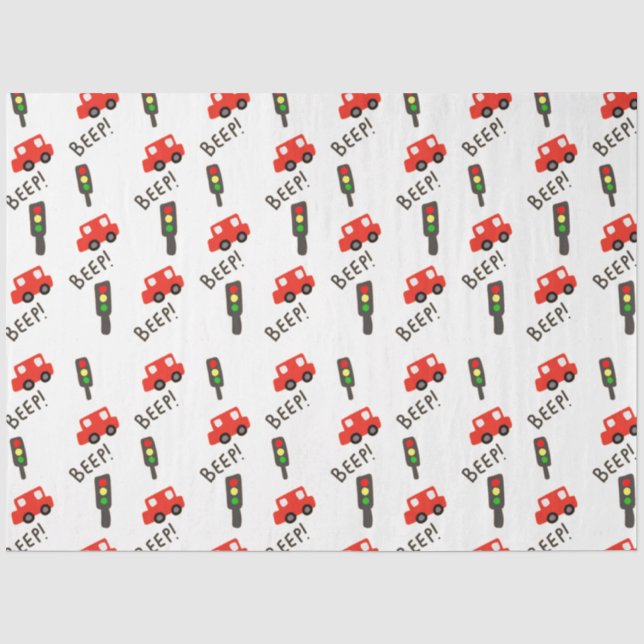 Spielzeugauto Seidenpapier (Vorderseite)