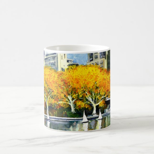 Spielzeugboote in der Park-Tasse Kaffeetasse (Mittel)