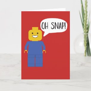 Spielzeugfigur aus Bausteinen Zur verspäteten Gebu Karte