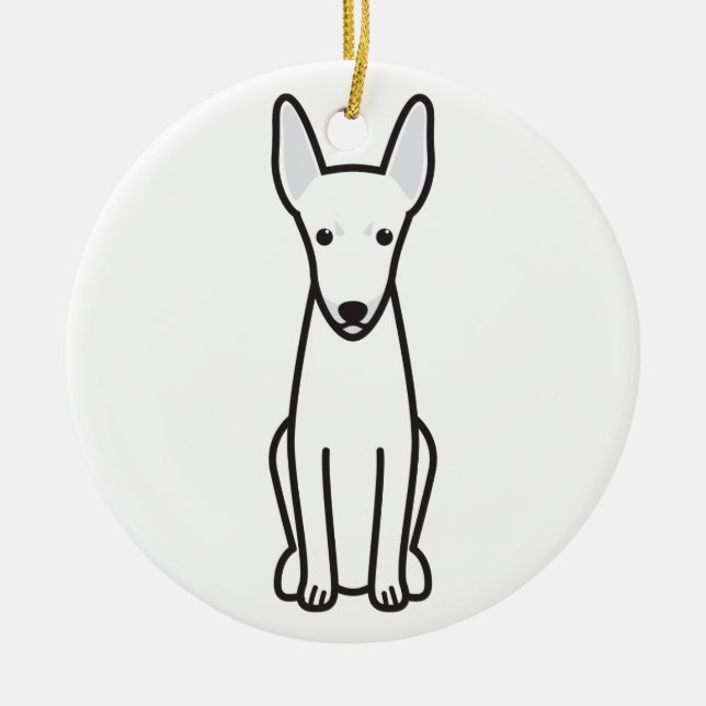Spielzeugfox-Terrier-HundeCartoon Keramik Ornament (Vorne)