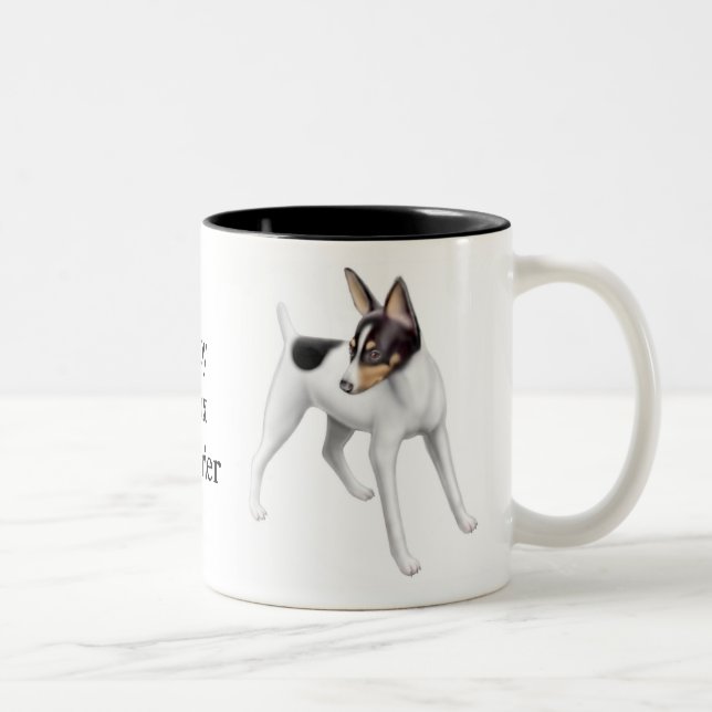 Spielzeugfox-Terrier-Tasse Zweifarbige Tasse (Rechts)