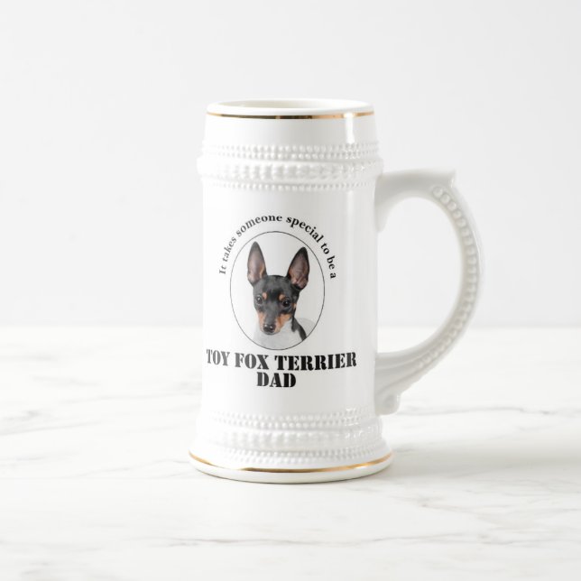 Spielzeugfox-Terrier-Vater Stein Bierglas (Rechts)