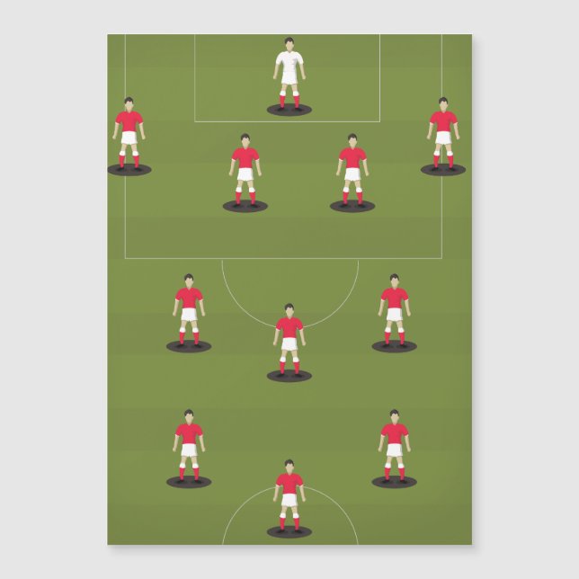 Spielzeugfußballteam Magnetkarte (Vorderseite)