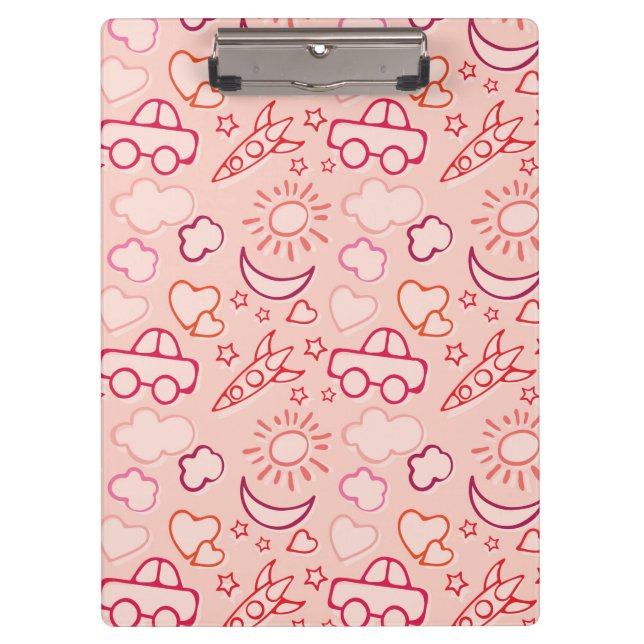 Spielzeughintergrund Klemmbrett (Vorderseite)