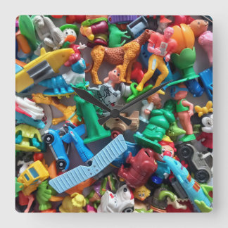 Spielzeugmauer Quadratische Wanduhr