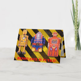 Spielzeugrobot Custom Birthday Card Karte