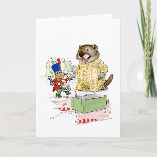 Spielzeugsoldat für Weihnachtskarte Karte (Vorderseite)