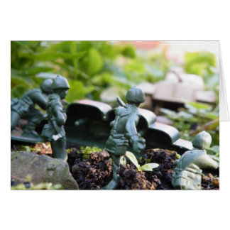 Spielzeugsoldaten übernehmen Panzer