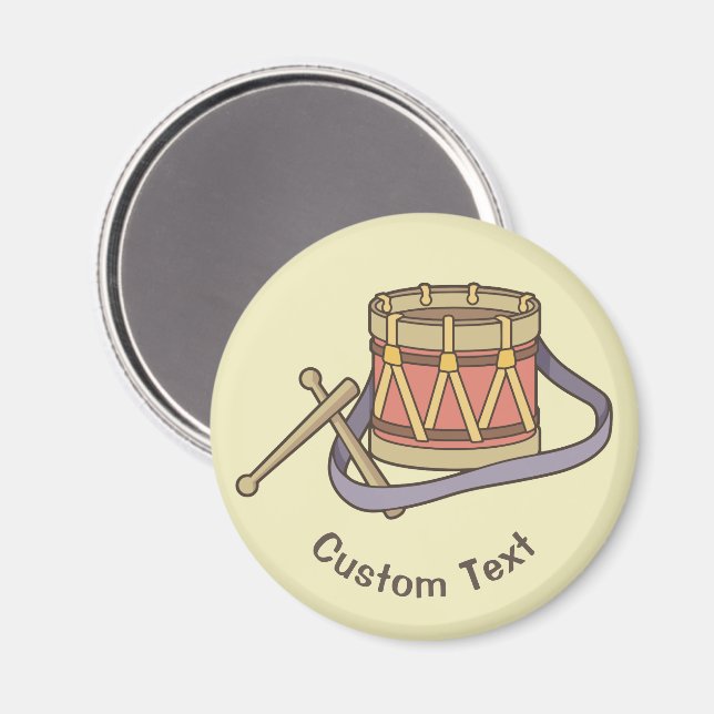 Spielzeugtrommel Magnet (Vorderseite/Rückseite)